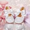 image:imageGINFIVE Toddler Girls Dress Shoes Mary Janes Ballerina Flats for Girls Shoes ToddlerGa13silver