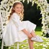 image:imageGINFIVE Toddler Girls Dress Shoes Mary Janes Ballerina Flats for Girls Shoes ToddlerGa13silver