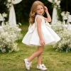 image:imageGINFIVE Toddler Girls Dress Shoes Mary Janes Ballerina Flats for Girls Shoes ToddlerGa13white
