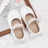 image:imageGINFIVE Toddler Girls Dress Shoes Mary Janes Ballerina Flats for Girls Shoes ToddlerGa14white
