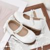 image:imageGINFIVE Toddler Girls Dress Shoes Mary Janes Ballerina Flats for Girls Shoes ToddlerGa14white
