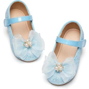image:imageGINFIVE Toddler Girls Dress Shoes Mary Janes Ballerina Flats for Girls Shoes ToddlerGa12blue