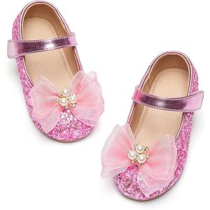 image:imageGINFIVE Toddler Girls Dress Shoes Mary Janes Ballerina Flats for Girls Shoes ToddlerGa12pink