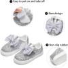image:imageGINFIVE Toddler Girls Sneakers Little Girls Slip On Shoes Glitter Sneakers ToddlerGm14silver