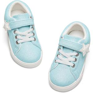 image:imageGINFIVE Toddler Girls Sneakers Little Girls Slip On Shoes Glitter Sneakers ToddlerGm13light Blue