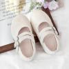 image:imageGINFIVE Toddler Girls Dress Shoes Mary Janes Ballerina Flats for Girls Shoes ToddlerGa05white