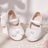 image:imageGINFIVE Toddler Girls Dress Shoes Mary Janes Ballerina Flats for Girls Shoes ToddlerGa06white