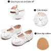 image:imageGINFIVE Toddler Girls Dress Shoes Mary Janes Ballerina Flats for Girls Shoes ToddlerGa06white