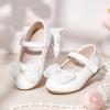 image:imageGINFIVE Toddler Girls Dress Shoes Mary Janes Ballerina Flats for Girls Shoes ToddlerGa06white