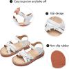 image:imageGINFIVE Toddler Girls Sandals Girls Toddler Sandals Little Girls Kids ShoesGg56white