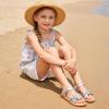 image:imageGINFIVE Toddler Girls Sandals Girls Toddler Sandals Little Girls Kids ShoesGg57silver