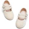 image:imageGINFIVE Toddler Girls Dress Shoes Mary Janes Ballerina Flats for Girls Shoes ToddlerGa05white