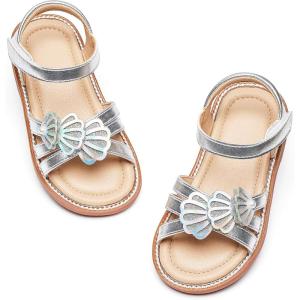 image:imageGINFIVE Toddler Girls Sandals Girls Toddler Sandals Little Girls Kids ShoesGg57silver