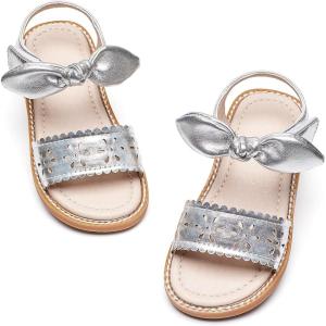 image:imageGINFIVE Toddler Girls Sandals Little Girls Kids Summer Shoes Toddler SandalsGf361silver