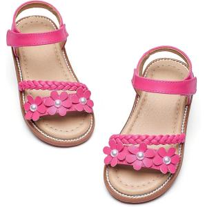 image:imageGINFIVE Toddler Girls Sandals Little Girls Kids Summer Shoes Toddler SandalsGn04rose Red