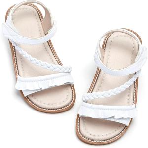 image:imageGINFIVE Toddler Girls Sandals Little Girls Kids Summer Shoes Toddler SandalsWhite Gf363