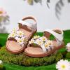 image:imageGINFIVE Toddler Girls Sandals Girls Toddler Sandals Little Girls Kids ShoesGg55white