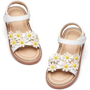 image:imageGINFIVE Toddler Girls Sandals Girls Toddler Sandals Little Girls Kids ShoesGg55white