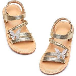 image:imageGINFIVE Toddler Girls Sandals Girls Toddler Sandals Little Girls Kids ShoesGg58gold