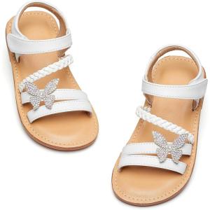 image:imageGINFIVE Toddler Girls Sandals Girls Toddler Sandals Little Girls Kids ShoesGg58white