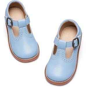 image:imageGINFIVE Toddler Little Girls Mary Janes Flats Girls Dress Shoes Kids ShoesGf07  Light Blue