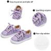 image:imageGINFIVE Toddler Girls Sneakers Little Girls Slip On Shoes Glitter Sneakers ToddlerGs06light Purple