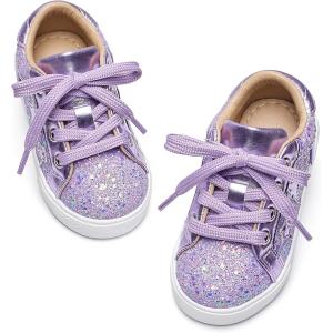 image:imageGINFIVE Toddler Girls Sneakers Little Girls Slip On Shoes Glitter Sneakers ToddlerGs06light Purple