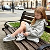 image:imageGINFIVE Toddler Girls Sneakers Little Girls Slip On Shoes Glitter Sneakers ToddlerGm15silver