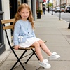 image:imageGINFIVE Toddler Girls Sneakers Little Girls Slip On Shoes Glitter Sneakers ToddlerGm15white
